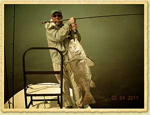 Fly fishing for black drum